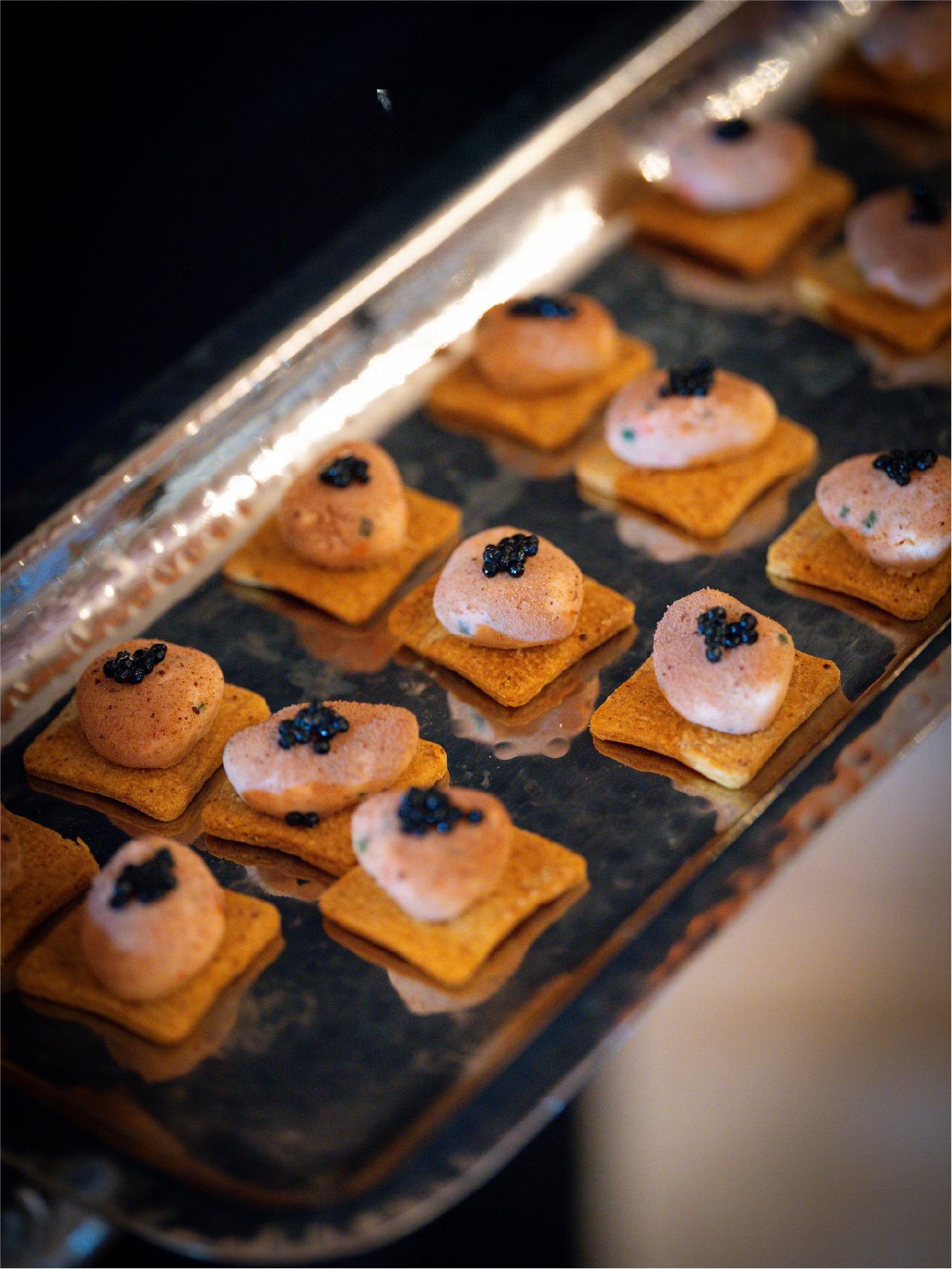 Caviar canapés