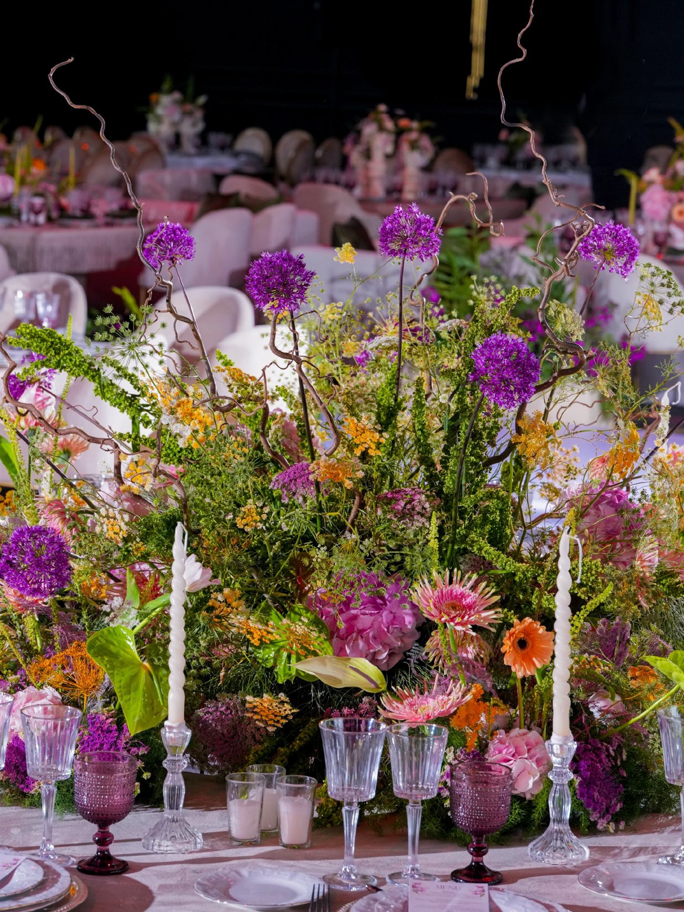 Flowered garden scenography