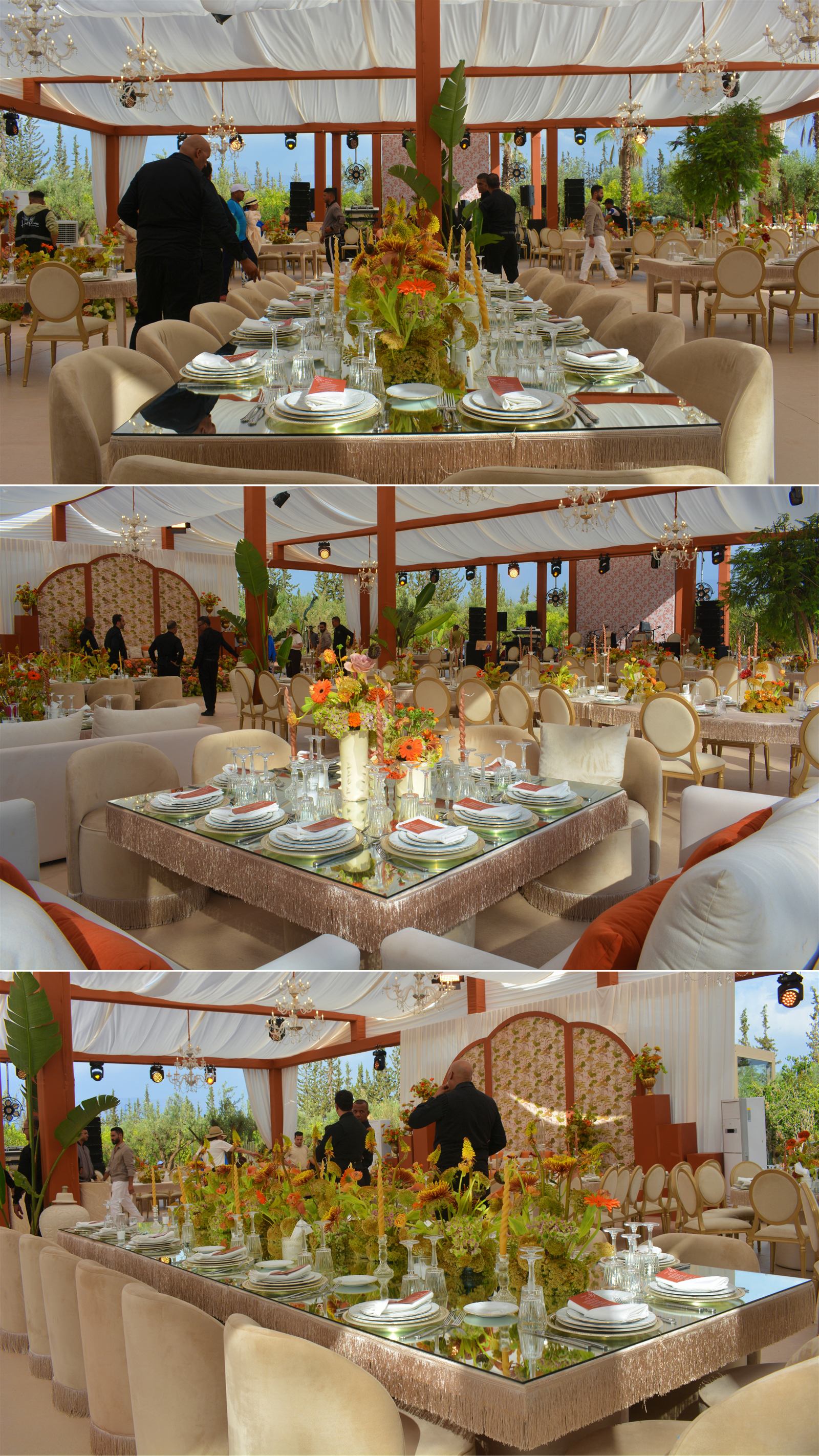 Celebration under a caidal tent